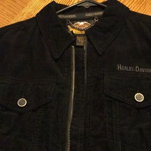 Black corduroy Harvey Davidson women’s jacket